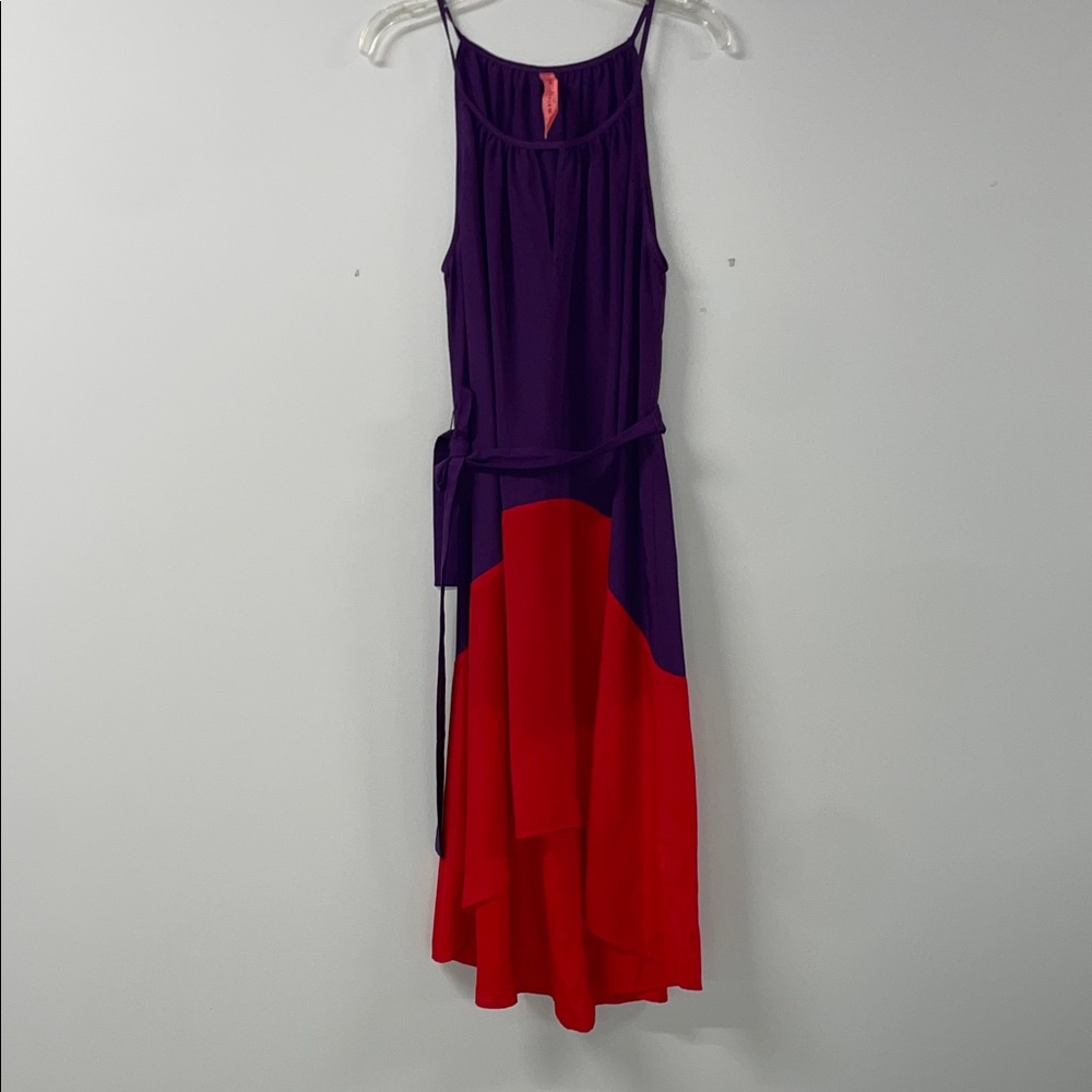 Eight Sixty Purple and Red High Low Dress